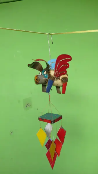 Product image of the product “Windchime Pig 54 cm Height, metal art. ”
